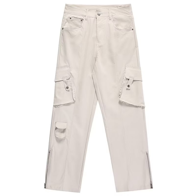 Amerikai főutcai férfi tavaszi és őszi divatmárka, bő, bő szárú, egyenes szárú, sokoldalú, divatos, lezser hosszú nadrág