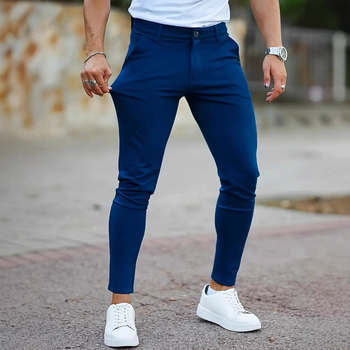 Pantaloni sport de fitness pentru bărbați, de vară, transfrontalieri europeni și americani, 2025, pantaloni casual Slim, casual, cu picioare mici, cu nouă puncte