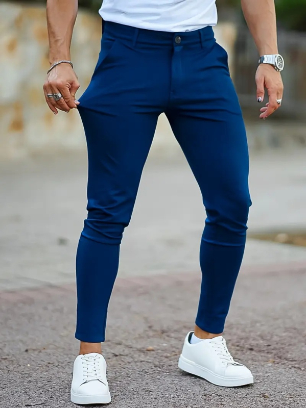 Pantaloni sport de fitness pentru bărbați, de vară, transfrontalieri europeni și americani, 2025, pantaloni casual Slim, casual, cu picioare mici, cu nouă puncte