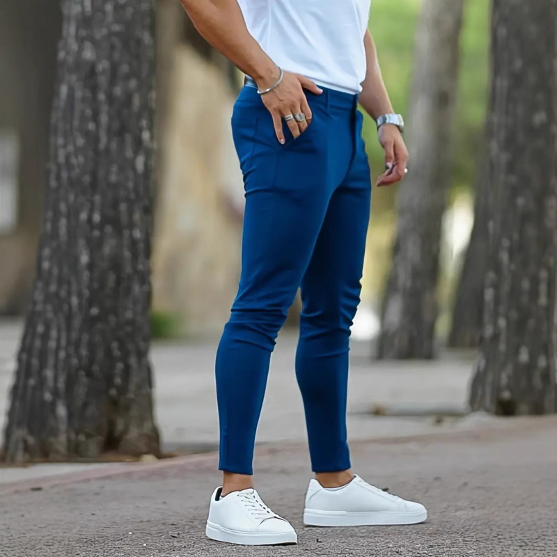 Pantaloni sport de fitness pentru bărbați, de vară, transfrontalieri europeni și americani, 2025, pantaloni casual Slim, casual, cu picioare mici, cu nouă puncte