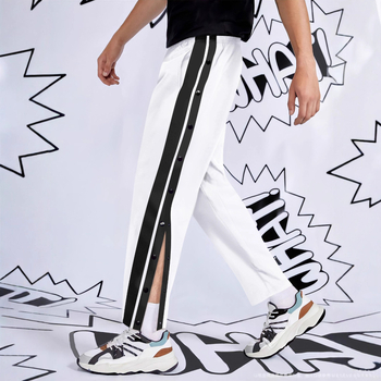 Határokon átnyúló Amazon tavaszi és őszi kosárlabda teljes gombos férfi divatos sport főutcai ins sokoldalú egyenes szárú nadrág