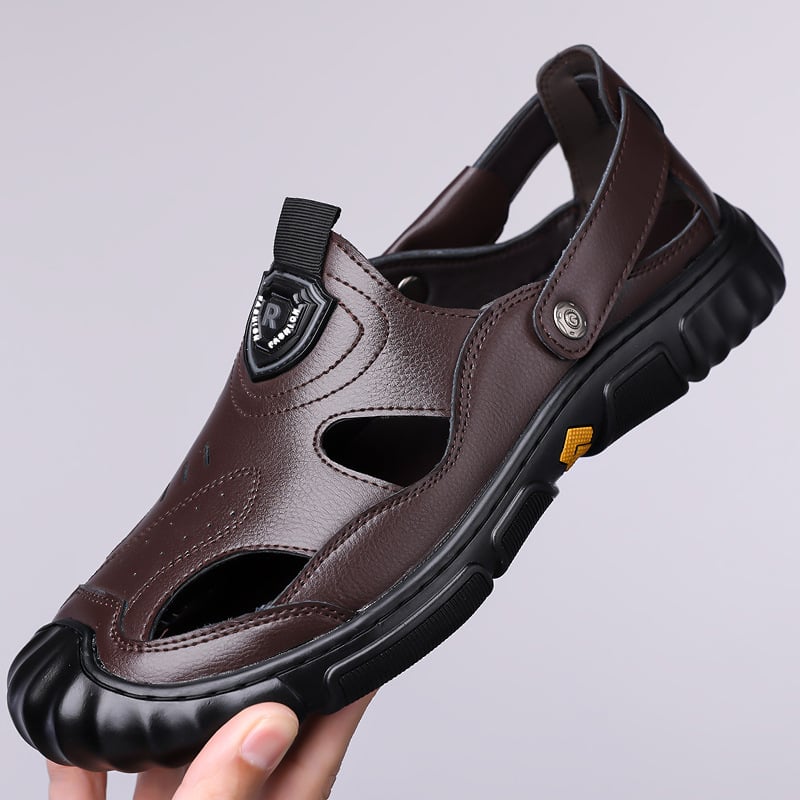 Sandale pentru bărbați 2025 Vara nouă Pantofi cu găuri respirabile Pantofi pentru bărbați Sandale din piele antiderapante casual versatile en-gros