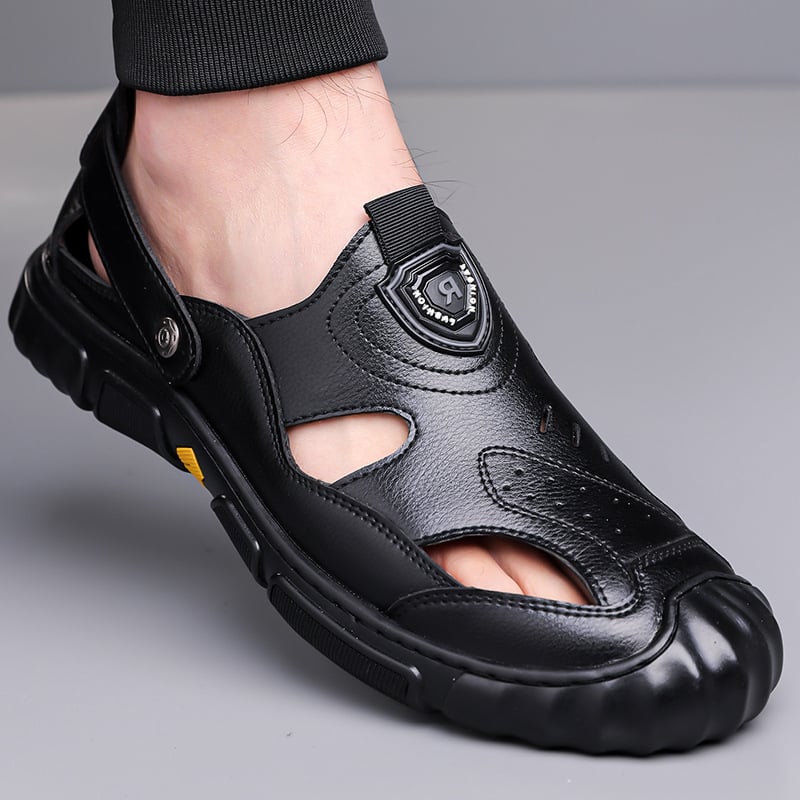 Sandale pentru bărbați 2025 Vara nouă Pantofi cu găuri respirabile Pantofi pentru bărbați Sandale din piele antiderapante casual versatile en-gros