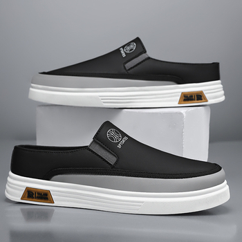 Ανδρικά Παπούτσια Διασυνοριακά Αναπνέοντα Νέας Στυλ Slip-On Casual Παπούτσια για Εξωτερική Χρήση Ανδρικές Παντόφλες με Μαλακή Σόλα Άνετες Παντόφλες μέχρι τα Μισά Δάχτυλα Χονδρική