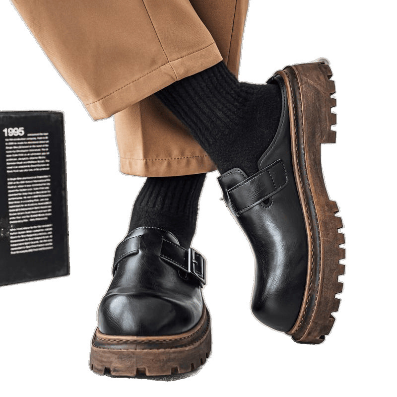 Suvised uued stiilid libisevate ninaosadega poolkorviga nahast kingad Lazy Boken meeste kingad Borkenshoesmen