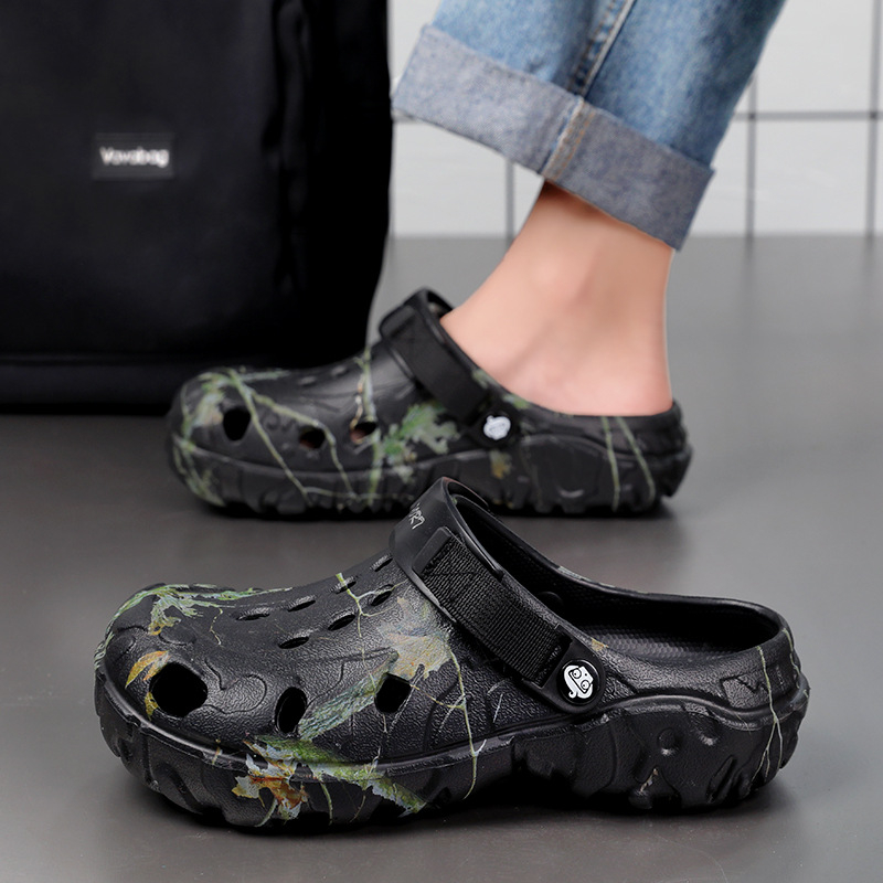 Pantofi Croc 2025 vara nouă respirabil cu talpă moale sport plajă pantofi transfrontalieri casual două uzuri la modă sandale sport