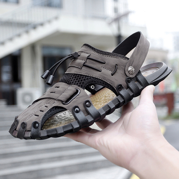 Pantofi de plajă pentru bărbați, vară nouă, 2024, Baotou, comerț exterior, sandale casual pentru bărbați, mărime plus, papuci de jumătate