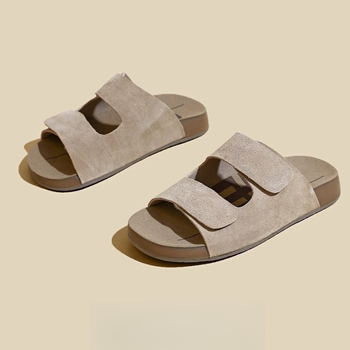 Laos olev väljaanne - ehtsast nahast Borkeni poolkingad, naiste 2025. aasta suvine uus komplekt, lamedad sandaalid, platvormkingad