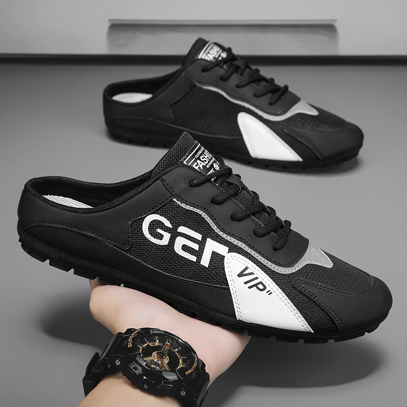 2024. aasta kevadised uued meeste kingad Korea stiilis trendikad vabaajajalatsid, laisad libisemiskindlad ja pooljalatsid meestele