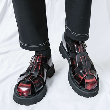 Új, kézzel készített, üreges nyári szandálok mindennapi ingázáshoz, hétköznapi, lábujjhegyig érő, szőtt római szandálok strandoláshoz