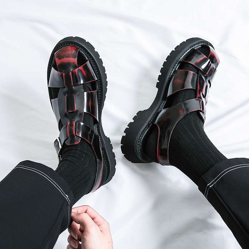 Új, kézzel készített, üreges nyári szandálok mindennapi ingázáshoz, hétköznapi, lábujjhegyig érő, szőtt római szandálok strandoláshoz