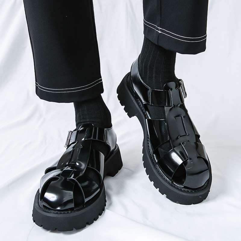 Új, kézzel készített, üreges nyári szandálok mindennapi ingázáshoz, hétköznapi, lábujjhegyig érő, szőtt római szandálok strandoláshoz