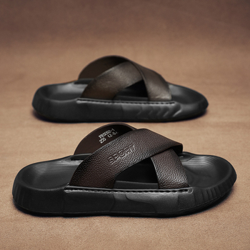 2025-ös nyári férfi szandálok, divatos, hétköznapi, könnyű, kétrészes, autózáshoz is alkalmas strandszandálok férfiaknak