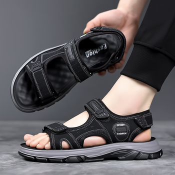 Σανδάλια Ανδρικά 2025 Καλοκαιρινά Νέα Αναπνέοντα Αντιολισθητικά Παπούτσια Παραλίας Εξωτερικής Χρήσης Ανθεκτικά στη Φθορά Σανδάλια και Παντόφλες με Μαλακή Σόλα