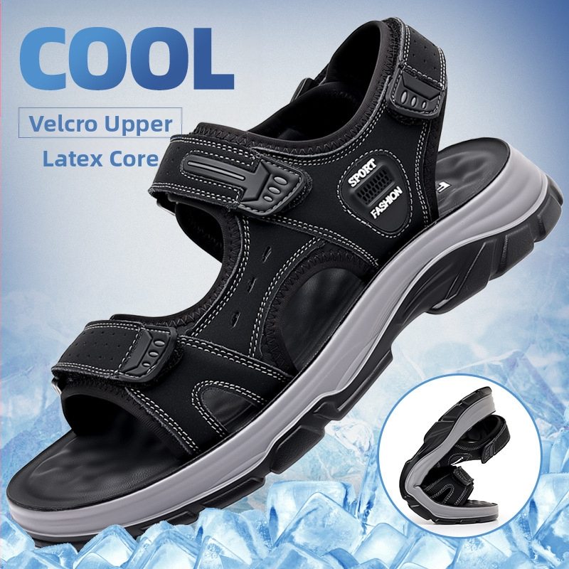 Szandálok Férfi 2025 Nyári Új Lélegző Csúszásgátló Alkalmi Strandcipők Kültéri Kopásálló Puha Talpú Szandálok és Papucsok