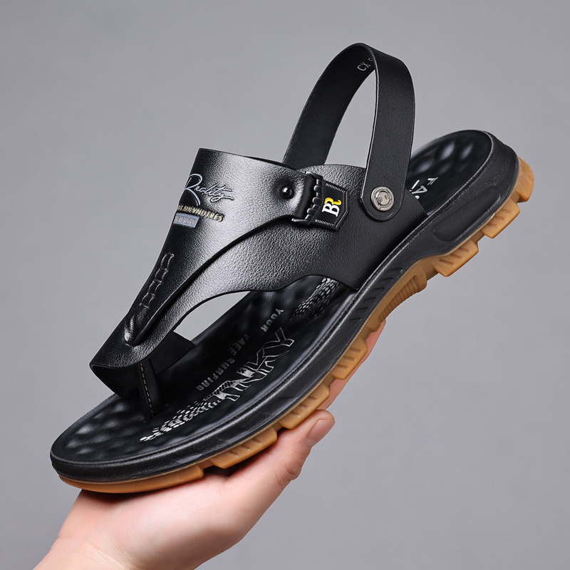 Meeste sandaalid suvi 2025 uue stiiliga ülerõivad pehme tallaga sussid kaheotstarbelised meeste libisemiskindlad rannasandaalid