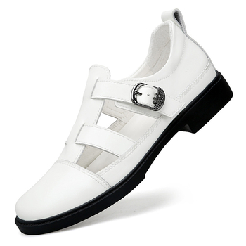 Σανδάλια από γνήσιο δέρμα, ανδρικά, καλοκαιρινά, μεγάλα, μέγεθος 48, casual, 47, με κοψίματα, 46, τσόκαρα, εξωτερική σόλα, μαλακή, αντιολισθητική, μοντέρνα