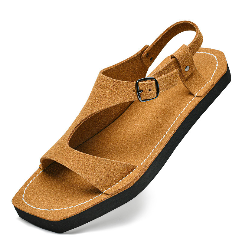 Határokon átnyúló, személyre szabott külső szandálok férfiaknak, lapos talpú, 2025-ös új, nagy méretű szandálok, sínes papucsok, Amazon szandálok férfiaknak