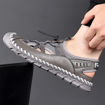 2025 sandale goale noi, pantofi de plajă respirabili, pantofi casual pentru bărbați, pantofi de zi cu zi din plasă, confortabili, en-gros