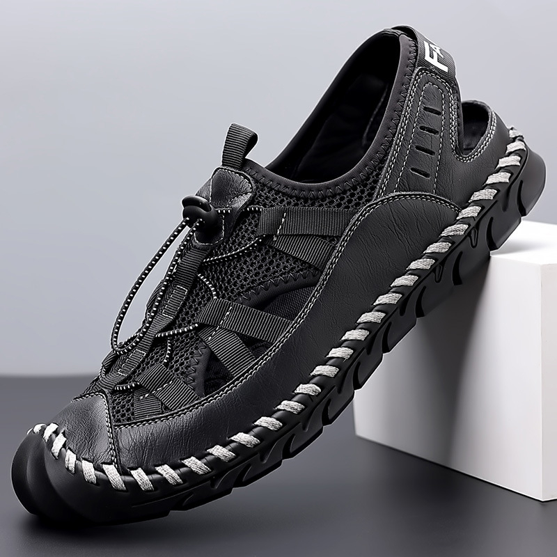 2025 sandale goale noi, pantofi de plajă respirabili, pantofi casual pentru bărbați, pantofi de zi cu zi din plasă, confortabili, en-gros