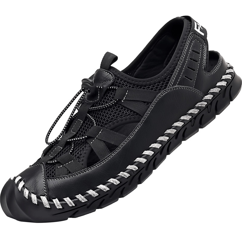 2025 sandale goale noi, pantofi de plajă respirabili, pantofi casual pentru bărbați, pantofi de zi cu zi din plasă, confortabili, en-gros