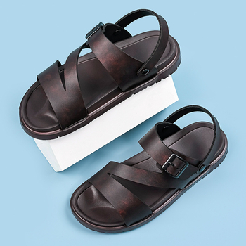 Vízálló, kétszínű szandálok, papucsok, határokon átnyúló robbanások, nyári férfi alkalmi divatos strandcipők, kültéri ruházat, divatos szandálok