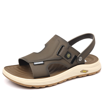 Παπούτσια θαλάσσης νέα κορυφαίας στρώσης από δέρμα αγελάδας 2025 μοντέρνα casual παπούτσια θαλάσσης ανδρικά μαλακά αντιολισθητικά σανδάλια διπλής χρήσης