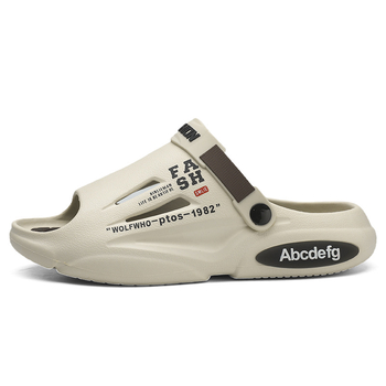 Παντόφλες μεγάλου μεγέθους για άνδρες, καλοκαιρινά, αντιολισθητικά σανδάλια περιττωμάτων για οδήγηση, σανδάλια για υπαίθρια παραλία, μια γενιά μαλλιών