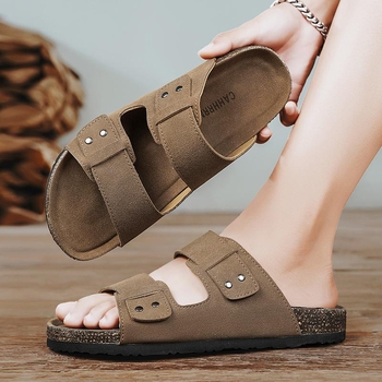 Sandale de plajă casual Gt-02 Birkenstock din plută, retro, cele mai simple, pentru bărbați, de vară