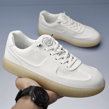 Shenglima új férfi szandálok üreges, lélegző, marhabőrből készült, alkalmi cipők, puha talpú, retró, német fehér cipők, nagykereskedelem, dropshipping