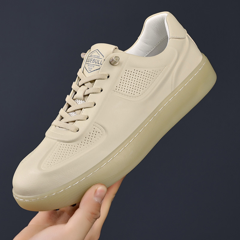 Shenglima új férfi szandálok üreges, lélegző, marhabőrből készült, alkalmi cipők, puha talpú, retró, német fehér cipők, nagykereskedelem, dropshipping