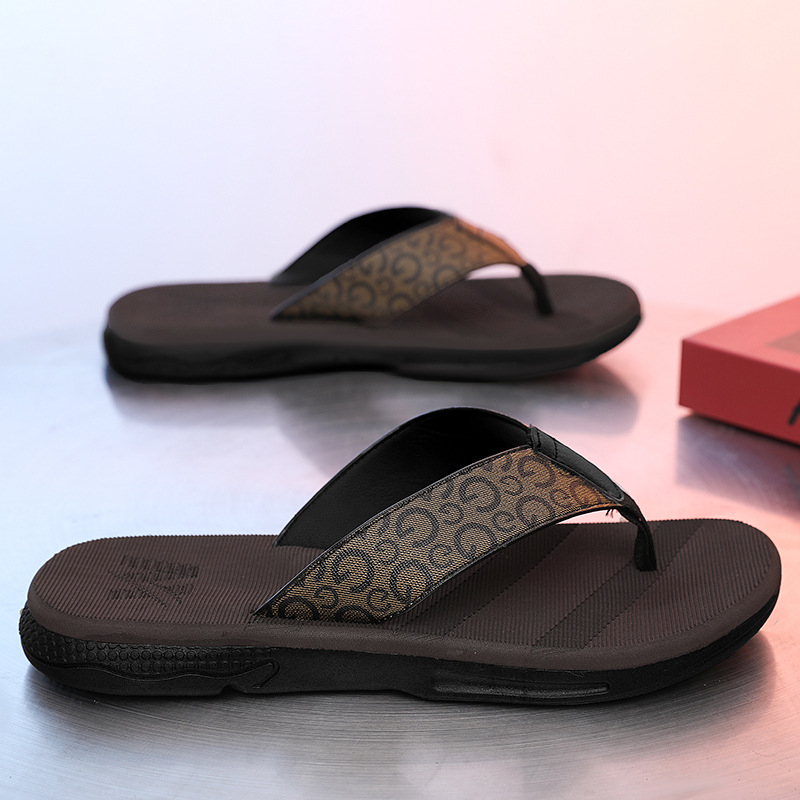 Moderne muške papuče za vanjsku upotrebu, luksuzne japanke preko granice, neklizajuće sandale s remenčićima, muške sandale za plažu