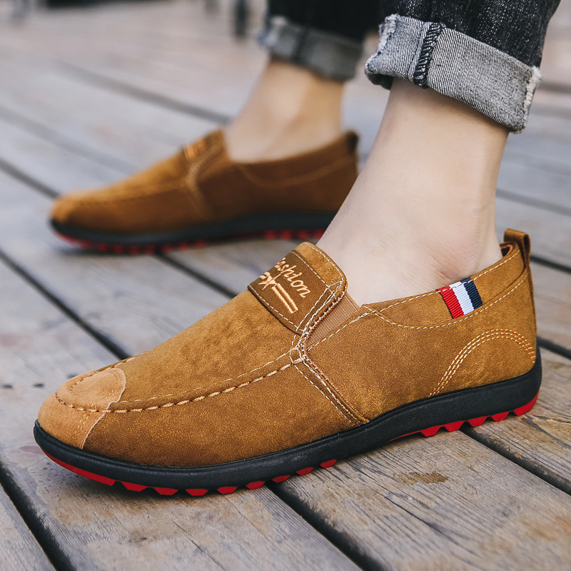 Four Seasons karstie audekla apavi vīriešu apavi slinki apavi vīriešu ikdienas vienkrāsaini pēdas uzvelkamie apavi ar mīkstu apakšu autosporta apavi vairumtirdzniecībā