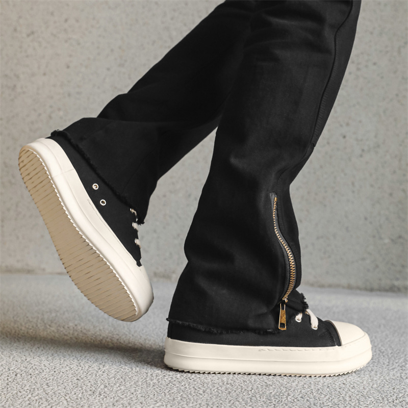 Lõuendikingad 2024. aasta uued niššiga paaridele mõeldud vulkaniseeritud madala säärega kingad, küljelukuga trendikad vabaaja meeste kingad