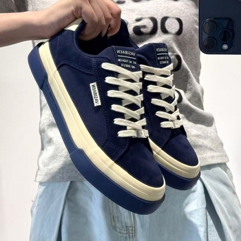 Amerikai retro férfi cipők, divatos, lélegző, alacsony szárú vászoncipők, sokoldalú, hongkongi stílusú, vastag talpú, magasságnövelő tornacipők 5112