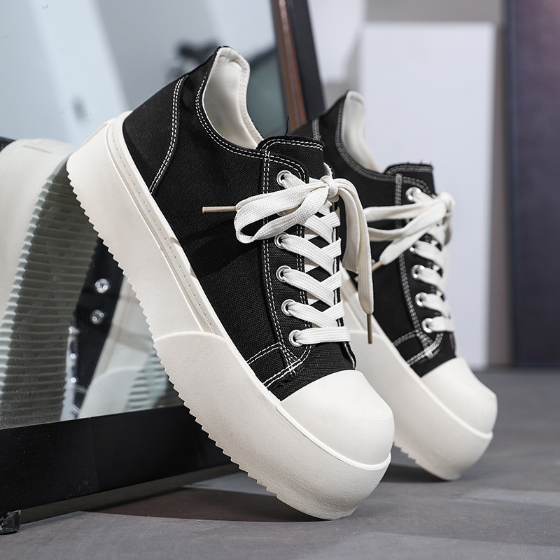 Ανδρικά Παπούτσια από Καμβά CrossBorder Μεγάλο Μέγεθος Νέα Ανδρικά Casual Παπούτσια Μόδα Νεανικά Μοντέρνα Αθλητικά Παπούτσια με Χοντρή Σόλα Παπούτσια με Μεγάλα Δάχτυλα