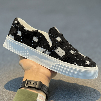 Ανδρικά Παπούτσια 2025 Καλοκαιρινά Νέα Καθημερινά Ευέλικτα Παπούτσια από Καμβά με Ένα Πόδι, Μοντέρνα Ανδρικά Αντιολισθητικά Αθλητικά Παπούτσια Ανθεκτικά στη Φθορά