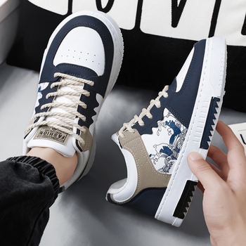 Plus Size Cipők 2025 Nyári Bőr Férfi Trendi Cipők Diák Vászon Cipők Sokoldalú Alkalmi Cipők Lapos Cipők Férfi Tornacipők