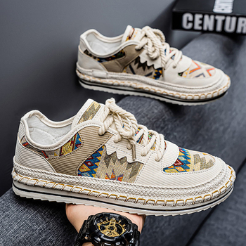 Ανδρικά Υφασμάτινα Παπούτσια Old Beijing Shoes Ανδρικά Καλοκαιρινά Αναπνεύσιμοι, Καθημερινοί, Αδιάβροχοι Ψαράδες για Τεμπέληδες και Οδήγηση, Slip-on, Ανδρικά Παπούτσια Ψαράδων