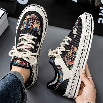 Ανδρικά Υφασμάτινα Παπούτσια Old Beijing Shoes Ανδρικά Καλοκαιρινά Αναπνεύσιμοι, Καθημερινοί, Αδιάβροχοι Ψαράδες για Τεμπέληδες και Οδήγηση, Slip-on, Ανδρικά Παπούτσια Ψαράδων