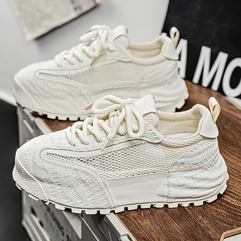 Ευρωπαϊκό στυλ μπαμπά παπούτσια καλοκαίρι νέα αναπνεύσιμα πλέγμα με χοντρή σόλα ελαφριά πολυτελή casual ανδρικά παπούτσια internet διασημότητα μοντέρνα παπούτσια