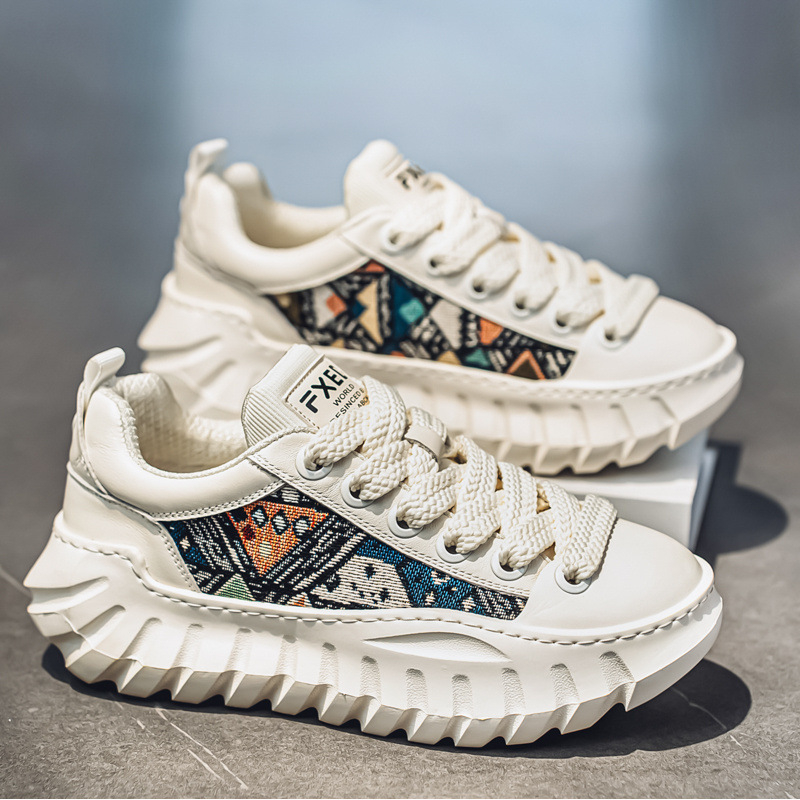 Férfi cipők Trendi cipők 2025 Új Nyári Férfi Bőr Alkalmi Sportcipők Férfi Diák Apacipő Vászon