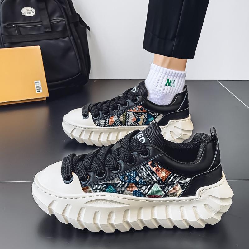 Férfi cipők Trendi cipők 2025 Új Nyári Férfi Bőr Alkalmi Sportcipők Férfi Diák Apacipő Vászon