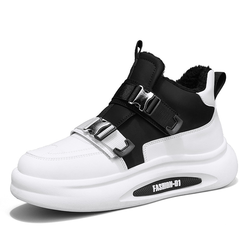 Pantofi sport pentru bărbați, 2024, noi, de iarnă, cu căptușeală din fleece, șireturi de lână, pantofi de lucru din bumbac, sport, casual, cizme de zăpadă la modă