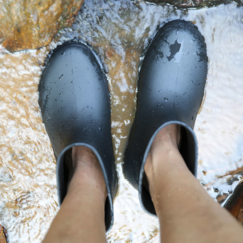 Παπούτσια βροχής ενηλίκων Platinum Laisiya, παπούτσια φαγητού, μοντέρνα εξωτερικά, ανθεκτικά στη φθορά, αδιάβροχα, αντιολισθητικά, μεσαία, παπούτσια βροχής για νερό 663