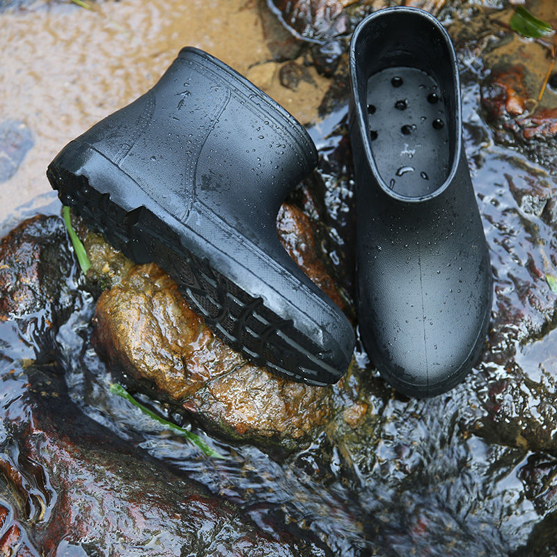 Platinum Laisiya Cipele za kišu za odrasle Cipele za hranu Moderne vanjske, otporne na habanje, vodootporne, neklizajuće srednje čizme za kišu, vodene cipele 663