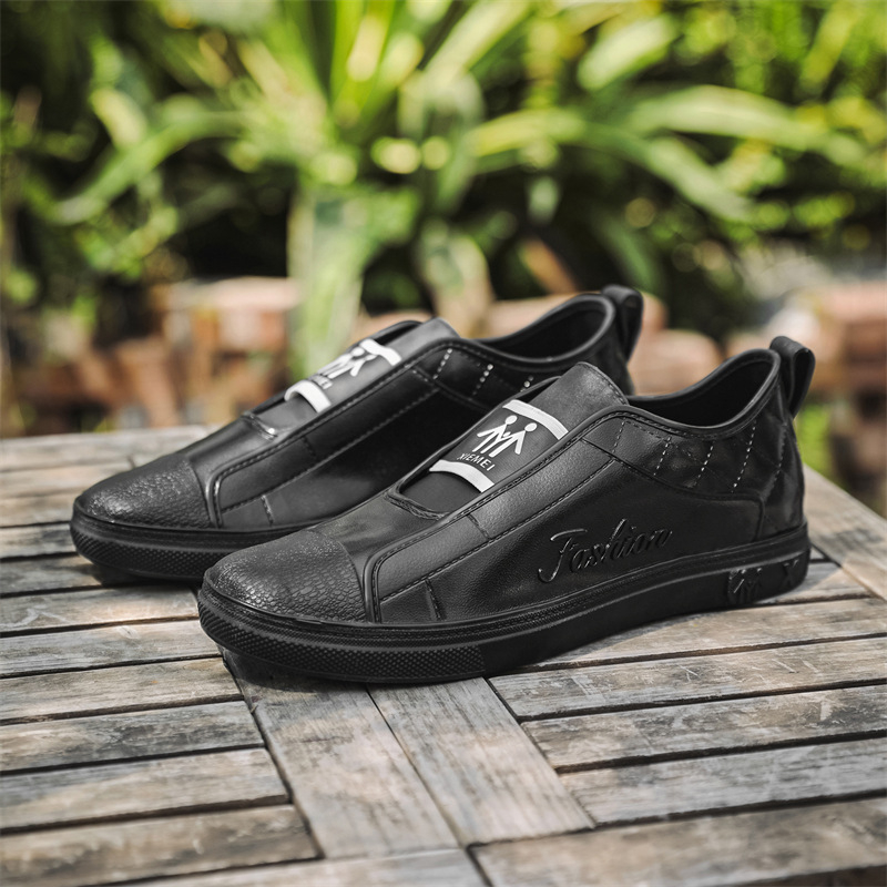 Koreai stílusú, alacsony szárú, tavaszi és őszi vízálló cipők, kültéri esőcsizmák, sekély szájú gázlócipők, csúszásmentes, egylábas férfi szakácscipők