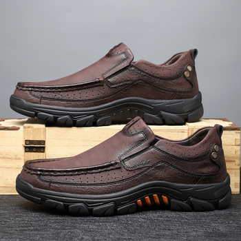 Nauji vyriški batai, žemo pado, verslo laisvalaikio, odiniai batai, pavasario ir rudens lauko sportiniai batai, madingi alpinizmo batai
