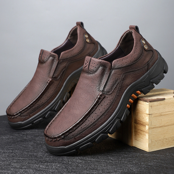 Nauji vyriški batai, žemo pado, verslo laisvalaikio, odiniai batai, pavasario ir rudens lauko sportiniai batai, madingi alpinizmo batai