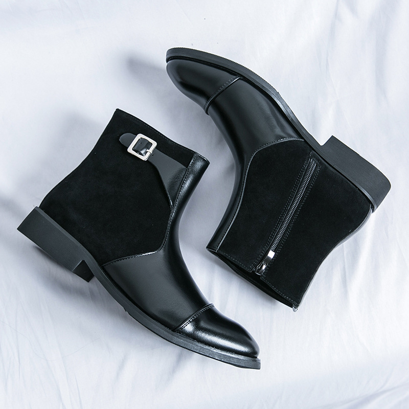 Tarpvalstybiniai europietiški ir amerikietiški suknelės verslo stiliaus „Chelsea“ odiniai batai, madingi plius dydžio pavasariniai aukštakulniai smaili odiniai batai, laisvalaikio vyriški batai